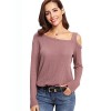 SheIn Women's Sexy One Shoulder Long Sleeve Loose Ribbed Knit Top Blouse - スカート - $23.99  ~ ¥2,700