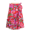 Sheer Floral Ruffle Midi Skirt - Suknje - 69.00€ 