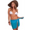 Sheer Beach Swimsuit Bikini Waist Side Tie Style Short Summer Skirt Cover Up - 水着 - $9.98  ~ ¥1,123
