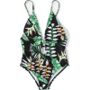 Shein Leaf Print Knot Swimsuit - Uncategorized - $38.00  ~ 32.64€
