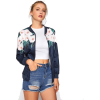 Shein Ribbed Trim Florals Jacket - モデル - $58.00  ~ ¥6,528