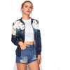 Shein Ribbed Trim Florals Jacket - People - $58.00 