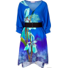 Short Floral Kimono Dress - Haljine - 