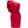 Short Red Dress with Ruffles - Haljine - 