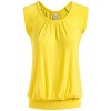 Short Sleeve Top Loose Fit Top for Women Scoop Neck Gathered Banded Shirt - USA - Camisas - $15.99  ~ 13.73€