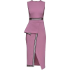 Short Sleeved Purple Dress - Dresses - 