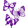 Silhouette - butterfly - Animais - 