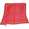 Silk Scarf Red and White Heart Design - Szaliki - $25.00  ~ 21.47€