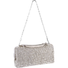 Silver Dazzling Vintage Crystals Rhinestones Clasp Soft Mesh Clutch Baguette Evening Bag Handbag Purse w/Detachable Chain - Hand bag - $199.90 