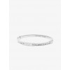 Silver-Tone Baguette Hinge Logo Bracelet - Bracelets - $150.00 