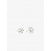 Silver-Tone Floral Stud Earrings - Ohrringe - $55.00  ~ 47.24€