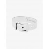 Silver-Tone Ribbed Buckle Bracelet - Bransoletka - $115.00  ~ 98.77€