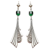 Silver Art Deco Drop Earrings - Ohrringe - $30.86  ~ 26.51€