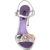 Silver Crystal Floral Sandals - Dolce & - Sandálias - 