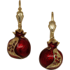 Silver Pomegranate Earrings - Uhani - 