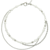Silver. White - Necklaces - 