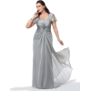 Silver evening gown - People - 