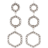 Silver-tone crystal earrings - Earrings - 