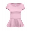 Simlu Short Sleeve Womens Peplum Shirt Made in USA - Hemden - kurz - $13.99  ~ 12.02€