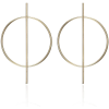 Simple Circle Hollow Long Earrings Nhpf141071 - Aretes - 