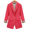 Single Breasted Linen Blazer - Jacket - coats - $50.00 
