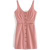 Single-breasted denim harness dress - Dresses - $27.99 
