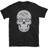 Skull shirt, flower skull - T-shirts - $17.84 