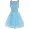 Sky Bluellusion Short Lace Prom Dresses - Dresses - £92.00 