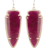 Skylar Earrings in Maroon Jade - Uhani - 