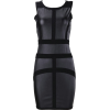 Sleeveless Leatherette Bandage - Dresses - $130.00  ~ £98.80