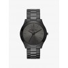 Slim Runway Black-Tone Stainless Steel Watch - Zegarki - $195.00  ~ 167.48€