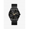Slim Runway Mesh Black-Tone Watch - Watches - $260.00 