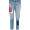 Slimming Patchwork Girlfriend Jeans - 牛仔裤 - 