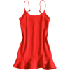 Slip Ruffles Mini Dress - Dresses - 