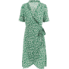 Slit Beach Printed Wrap Dress - Obleke - 