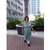 Slit Turquoise Maxi Vest Dress - Meine Fotos - $89.99  ~ 77.29€