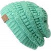 Slouchy Cable Knit Beanie Skully Hat - Hat - $4.99  ~ £3.79