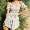 Small Floral Square Collar Puff Sleeve Maxi Dress - Košulje - kratke - $35.99  ~ 228,63kn