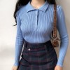 Small lapel pullover bottoming sweater w - Puloverji - $28.99  ~ 24.90€