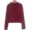 Small lapel sweater cardigan single-brea - Veste - $28.99  ~ 24.90€