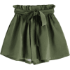 Smocked Belted High Waisted Shorts - Spodnie - krótkie - 