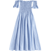 Smocked Off Shoulder Midi Dress  - sukienki - 