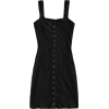 Snap Button Ribbed Mini Dress - Spudnice - 