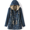 Snowflake Print Coat Sheinside - Jaquetas e casacos - 