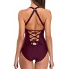 Sociala Women Deep Plunge One Piece Swimsuit Lace-up Back Monokini Bathing Suit - Kupaći kostimi - $39.99  ~ 34.35€