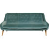 Sofa in Blue Velour, 1950s - Meble - 