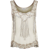 Soft Pink Sequin Bead Deco She - Camisas sin mangas - 