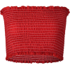 Soft Red Strapless Shirring Pleated Crop - Uncategorized - $3.50  ~ £2.66