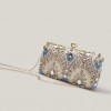 Soft rose gold light blue bling clutch - Hand bag - 