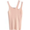Solid Color Sleeveless Slim Knit Camisol - Shirts - $25.99 